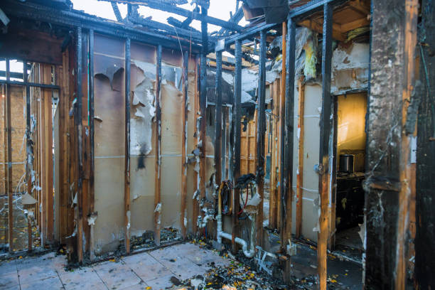 Professional Emergency Fire Damage Restoration technician working in Goodyear, AZ